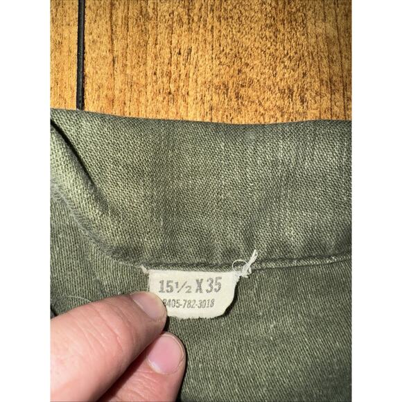 Vintage 1972 U.S. Army Utility Shirt OG-107 Cotton Sateen 15½x35 R.M. Ferguson - Picture 5 of 5